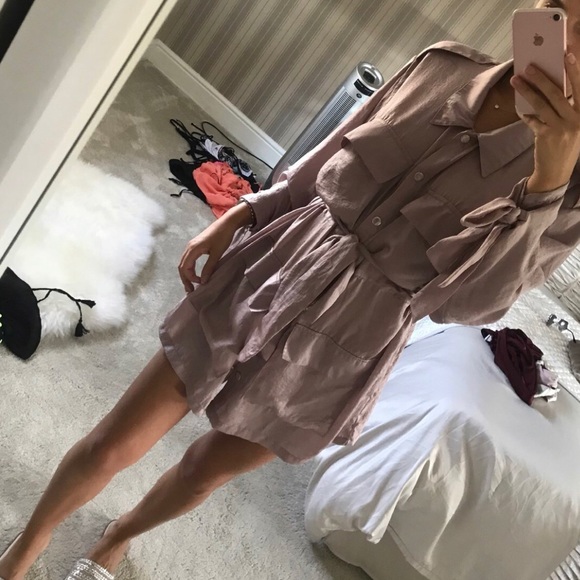 Carli Bybel Light Pink Satin Lightweight Jacket - Picture 2 of 5